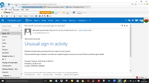 Suspicious email from Outlook. . Microsoft account team email